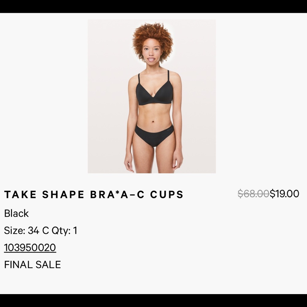 NWOT Lululemon Take Shape Bra 🖤